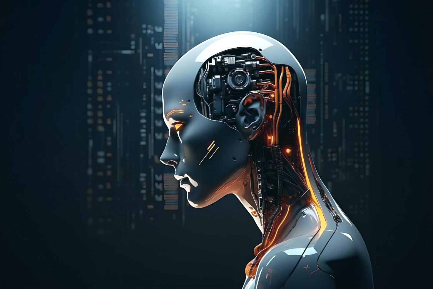 Neural network visualization showing interconnected layers and data flow patterns